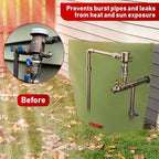 Redford Supply Co. Cold Snap (5°F) Backflow Preventer Insulation Cover, 3-Way Custom, 30"W x 24"H, Pipe Insulation, Water Sprinkler Covers for Outside, Sprinkler Backflow Cover for Winter (Green)