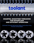 toolant 45pcs Metric Tap and Die Set, M6-M24 Large Threading Set with Round Dies for Cutting and Rethreading Internal and External Threads