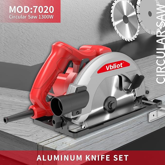 VBLIOT-11 Amp Circular Saws 7-1/4 5500rpm Woodworkers Ensure a Smooth Cutting Experience Explore the Circular Saws for Crafting and Home Improvement for DIY stone cutting saw Tile Saw (185mm)