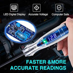Automotive Test Light 3-60V DC Digital LED Circuit Tester, Heavy Duty Light Tester with Voltmeter, Auto Bidirectional Voltage Tester Electric Test Pen