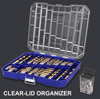 276pc Titanium Twist Drill Bit Set with S2 Bits 135° Tip High Speed Steel, Size from 1/16" up to 1/2", Ideal in Wood Cast Iron Aluminum Alloy Plastic Fiberglass, Clear Lid Case