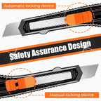 DIYSELF 24 Pack Utility Knife, Box Cutters, 18mm Utility Knives for School, Warehouse, Office, Box Cutter Retractable for Packages, Paper, Leather, Foam, Durable Razor Knife, Box Opener, Paper Knife