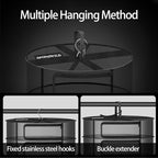 Herb Drying Rack Hanging Mesh Net，8+1 Layer Plant Drying Rack with Door-Type Zipper & Closed Storage Compartment for Folding Basket Dryer Fit in Grow Tents、Garden Outdoor