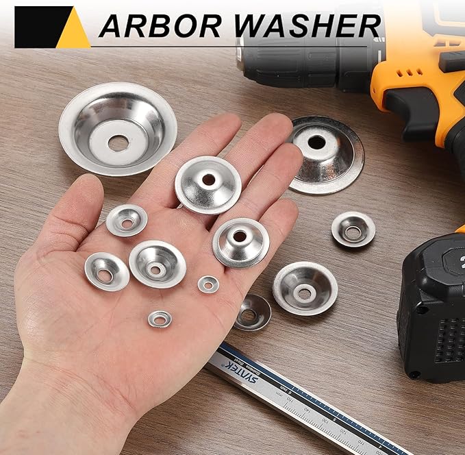 MECCANIXITY 4 Pcs M12 Arbor Washer, 2x80mm 304 Stainless Steel Bench Grinder Arbor Washer for Bench Grinder Polisher Wire Wheel Buffing, Silver