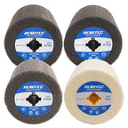4" Polishing Wheel Pro Pack, 100x100mm, Aluminum Oxide, Premium Wool, Grit 280/400/800/1000, from Finishing to Mirror Polishing,