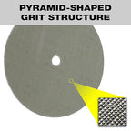 CS Unitec 80960 FIX Disc with Hook & Loop Fasterning, TZ Pyramid, 4-1/2" Diameter, A30/600 Grit, (Pack of 10)
