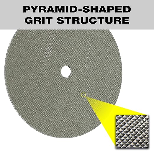 CS Unitec 80970 FIX Disc with Hook & Loop Fasterning, TZ Pyramid, 4-1/2" Diameter, A16/1200 Grit, (Pack of 10)