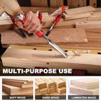 HAUTMEC 1" Wood Chisel – High-Impact Drop-Forged CRV Steel, Fully Polished Beveled Edge Blades, Heavy-Duty Strike Cap & Extended Anti-Skid Handle – HT0362