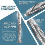 KEENTECH 1/2" Shank Upcut 2 Flute Flat Tip Sprial Router Bit for CNC Router Machine, 1/2" Cutting Diameter, 2" Cutting Depth, for Wood Cutting, Custom Furniture, Slot Mortise, Engraving, Carving