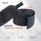 2 to 1 Heat Shrink Woven Tubing Abrasion Resistant Braided Sleeving Shrinkable Fabric Loom Protector for Auto Amp Harness Sheath Cable(1-1/8"ID-216inch)