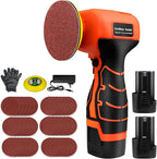 16.8V Cordless Electric Sander with 36PCS Sandpapers, 3500 RPM, 2Pcs 3.0Ah Batteries, Lightweight & Compact Design for Wood, Metal, Paint Removal, and DIY Projects