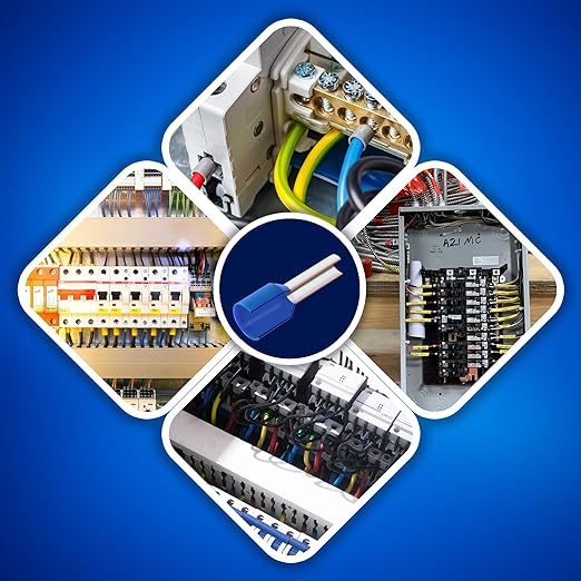 New Age America® 1800pcs Wire Ferrules Kit | AWG 22-8 | Copper & Nylon | Insulated Cord Pin End Terminal | Cable Ferrules | Wire Ends Terminal Kit | AWG 22, 20, 18, 16, 14, 12, 10, 8 | Connectors