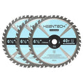 KEENTECH 6-1/2 Inch Woodworking Circular Saw Blade 40T 3-Pack, Tungsten Carbide Tipped, ATAF Grind, 5/8 Inch Arbor Hole