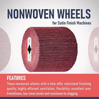 120x100mm Non-Woven Abrasive Flap Wire Drawing Polishing Burnishing Wheel for The Surface Treatment of Metal Products (320 GRIT)