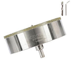 5-1/2inch | 140mm Diamond Hole Saw with Center Drill bit and Diamond-Coated Center Drill bit for Ceramic Glass Marble Fiberglass Granite and Porcelain Tiles by CENYB