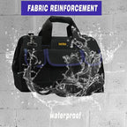 20 Inch Tool Bag, Waterproof Wide Mouth Tool Kit, Heavy Duty Tool Bag Organizer With Shoulder Straps, Tool Storage Package For Men/Women (20IN DarkBlue)