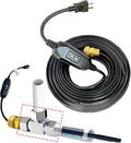 MAXKOSKO In Line Heating Cable Prevents Water Supply from Freezing, Safe for Drinking Water Pipe, 120Ft 120V