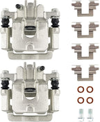 Torchbeam 2PCS Rear Driver and Passenger Side Brake Caliper for Honda 2003-2008 Pilot, Acura 2001-2006 MDX, Disc Brake Caliper Assembly with Bracket Replace #19B2675+19B2674