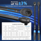 1/2-Inch Drive Click Torque Wrench, Dual-Direction Click Professional Torque Wrench 25-250FT.LB/33.9-339N.M, Dual Range Scales Graduated in FT.LB and N.M, Blue