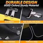 TICONN Heavy Duty Tool Bag with Multi-Pockets, Portable Tool Box Organizer Storage Bag, with Adjustable Shoulder Strap and Ergonomic Handle (Yellow, 14" Molded Base)
