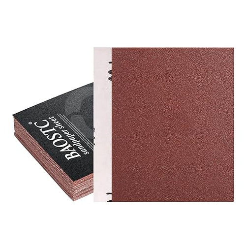 1/4 Sandpaper Sheet,4-1/2"*5-1/2" Assorted 60-80-120-180-240,50PACK