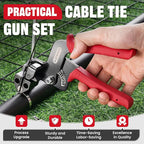 Stainless Steel Cable Tie Gun Kit-100PCS 11.8 inches 304 Heavy Duty Metal Zip Ties, 200LBS Tensile Strength & UV Resistant-for Fence, Exhaust Pipe, Chicken Coop & Industrial Use
