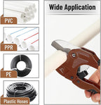 Bates- PVC Pipe Cutter, Cuts up to 1-5/8", Brown Ratcheting PVC Pipe Cutter Tool, Pipe Cutters PVC Pipe Shears, Plastic Pipe Cutter, PEX Pipe Cutter, PVC Cutter Tool, PVC Ratchet Cutter