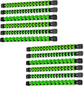 ALOANES 12 PC ABS Socket Organizer,1/2 inch, 3/8 inch, and 1/4 inch Drive Socket Rail Holders, Heavy Duty Socket Racks, Black Rails with Green Clips