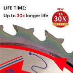 10-Pack 6-1/2" 40-Tooth 5/8" Arbor Circular Saw Blade, Finish/General Purpose Wood Cutting, Special Anti-Thermal Adhesion Coating on Cutting Edge-TA,High Finish, Long Life,6-1/2" 40T 5/8"
