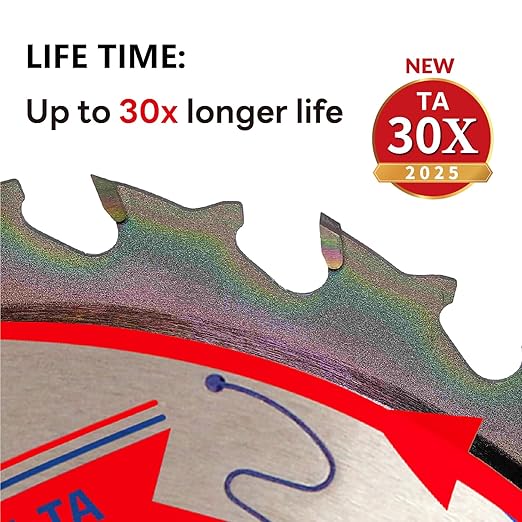 2-Pack 6-1/2" 40-Tooth 5/8" Arbor Woodworking Circular Saw Blade, Finish/General Purpose, Special Anti-Thermal Adhesion Coating on Cutting Edge- TA,High Finish, Long Life,6-1/2" 40T 5/8"