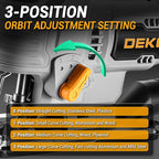 Jig Saw Cordless Electric Tool: DEKOPRO 20V Power Jigsaw with LED Light, 800-3000 RPM Variable Speed, 7/8" Stroke Length, 3 Orbital Settings, ±45° Bevel Cuts for Straight/Curve/Circle Cutting (Gray)