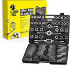 Segomo Tools 110 Piece Hardened Alloy Steel Metric Tap And Die Threading Tool Set With Storage Case | Metric Tap and Die Set | Rethreading Kit | Tap Set | Tap and Die Kit - TD110MM