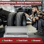 40PCS Magnetic Wrench Organizer Wrench Holder - Wrench Tool Organizers for Tool Drawer Storage, Wrench Storage Set with Metric & SAE Label, Wrench Rack Tool Gift for Professional Mechanics Men, Black
