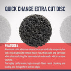 31Pack 2" Quick Change Sanding Discs Abrasives Extra Coarse Easy Strip & Clean Discs for Paint Rust (Black 31PCS)