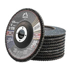 Merryland Flap Disc 5 inch Metal for Angle Grinder, 5inch 120 Grit T29 Flap Wheel 10 Pack, Blue Zirconium Corundum INOX Stainless Steel Iron Universal, Craft-Line FC1108614-10