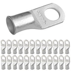 SELTERM 25pcs 2/0 AWG 1/2" Stud Marine Grade Tinned Copper Battery Cable Lugs, 00 Gauge Ring Terminals, UL Wire Lugs Electrical Cable Ends, Terminal Connectors