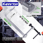 Heavy Duty 12" Inch F-Clamp w/Replaceable Pad, 5-1/2-Inch(140mm) Deep Throat, Bar Size 1-1/5" * 3/5" Drop Forged Steel Bar Clamps, 2900LB Clamping Force