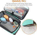 Lifewit Shower Bag Mesh Shower Caddy Portable College Dorm Room Essentials Tote Bag for Bathroom, Gym, Travel, Camping Quick Dry Hanging Shower Organizer Basket Toiletry Bag, Medium, Aqua