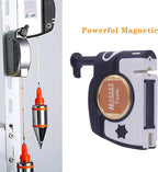 2 PCS Plumb Bob Magnetic - 10.7 oz(305g) Plumb Rite With 14.5 ft(4.5m) String,Sharpener,2 Pencils,Line Reel Used in Construction Can Automatically Stretch the Line and Quickly Stabilize the Plumb Bobs