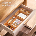 A-LUGEI【𝟰𝟲𝗣𝗖𝗦 & 5 Size】Tool Box Organizer Tray Divider Set,【Orange】Desk Drawer Organizer, Garage Organization and Storage Toolbox Accessories Rolling Tool Chest Cart Cabinet WorkBench Small Part