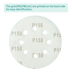 100PCS 150 Grit Premium Green Sanding Discs, 5-Inch 8-Hole Sandpaper for Random Orbital Sander