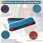 4x36 Inch Belt Sander Sanding Belts Kit 16 Pcs (4 Each of 40/60/80/120 Grits), Zirconia Belt Sander Paper Sanding Belts for Wood, Metal, Cars, and Furniture, 16-Pack
