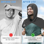 4 Pack Cooling Hoodie Towels for Neck and Face, UPF 50 Sun Protection & Instant Cooling, Ice Towels for Hot Weather, Soft Breathable Towel for Sport, Work Out, Gym, Camping & More Activities
