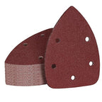 120 Grit Mouse Sander Sandpaper, Jamiikury 5 Hole Detail Sander Sandpaper Palm Sander Paper Mouse Sanding Pads Hook and Loop Sanding Sheets - Pack of 50