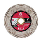 Diamond Tile Saw Blade - 4''(105mm) Cutting & Grinding Disc Wheel for Porcelain Ceramic Tile Marble Granite Artificial Stone with X Mesh Rim for Angle Grinder