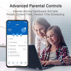 ASUS RT-BE82U Dual-Band WiFi 7 (802.11be) Smart AiMesh Extendable Router, 6500 Mbps, Five 2.5GbE Ports, 4096-QAM, Up to 3 SSIDs for IoT Devices, Parental Controls & VPNs, Advanced Network Security