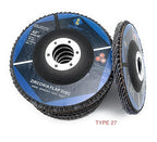 SIGNI 4" x 5/8" Premium Zirconia Flap Discs T27 10-Pack (4.5 inch T27 40#)