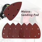 100-Pack Mouse Sandpaper (5-Hole) 40 Grit for Mouse Detail Sanders, Premium Aluminum Oxide, Easy to Replace, Ideal for Woodworking, Furniture Refinishing, and Crafting