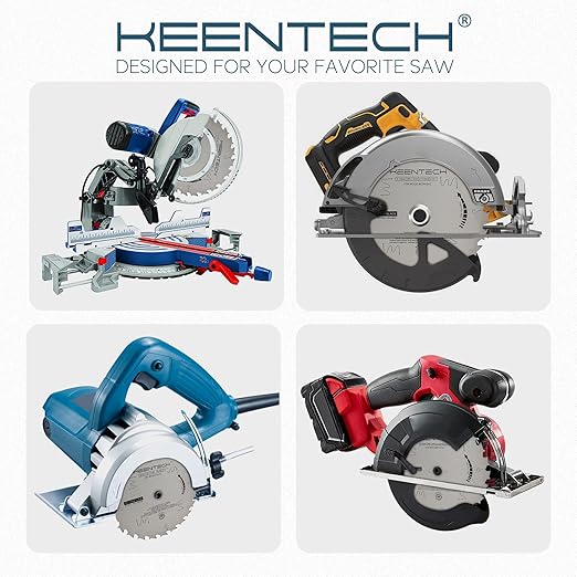 KEENTECH 6-1/2 Inch Woodworking Circular Saw Blade 24T, Non-Stick Coating, Tungsten Carbide Tipped, ATAF Grind, 5/8 Inch Arbor Hole