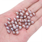 Natural Pearl Beads Rice 7-8mm Purple Freshwater Cultured Loose Gemstone Beads for DIY Jewelry Making 13.8''/Strand HQ